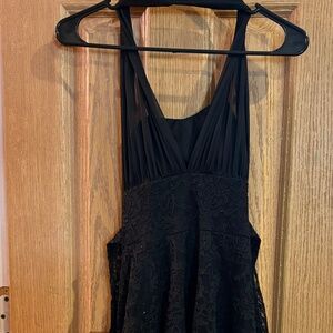 Black halter dress